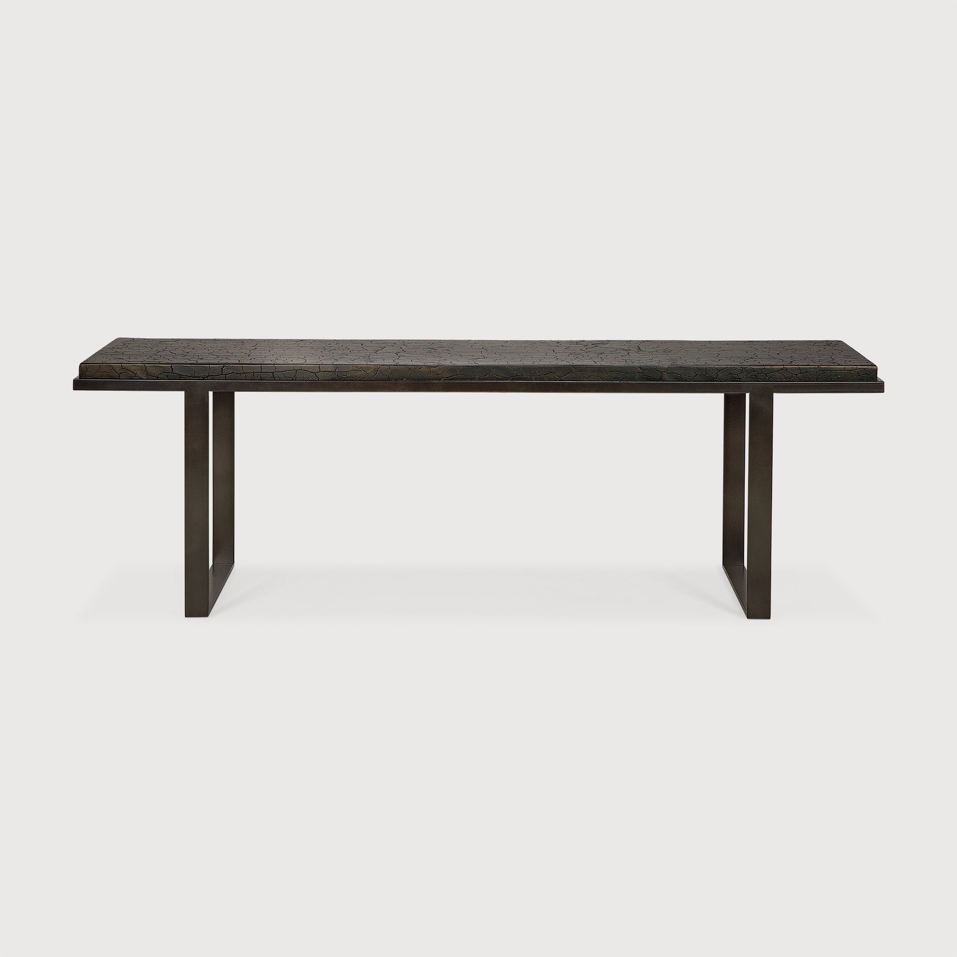 Stability console - varnished Minerals - Umber - low White Cliff Studio Console Table