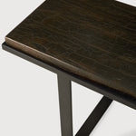 Stability console - varnished Minerals - Umber - low White Cliff Studio Console Table