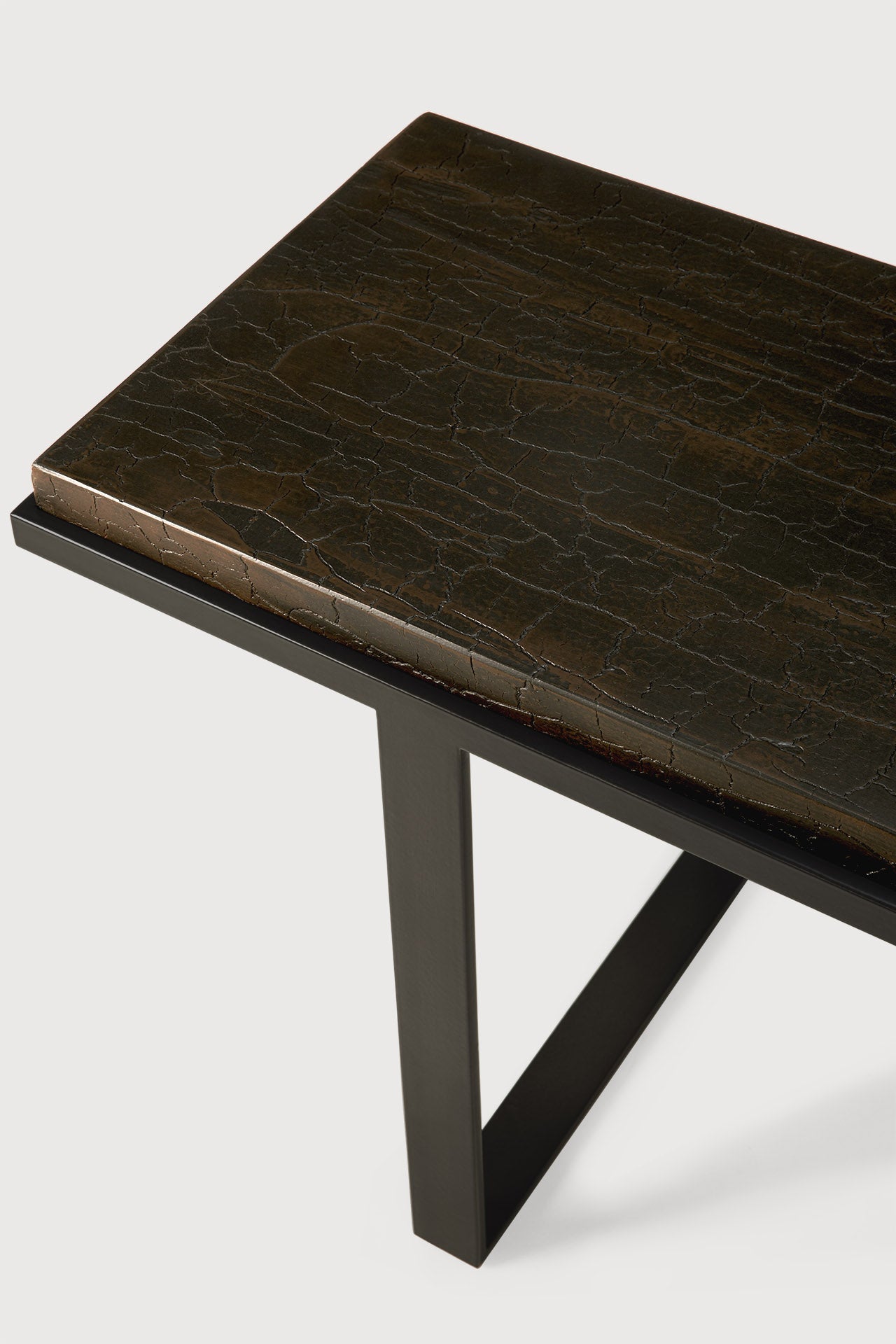 Stability console - varnished Minerals - Umber - low White Cliff Studio Console Table