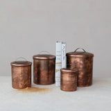 Stainless Steel Canister Set – Oxidized Copper Finish, Set of 4 White Cliff Studio Food Storage Cannister
