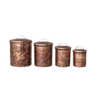 Stainless Steel Canister Set – Oxidized Copper Finish, Set of 4 White Cliff Studio Food Storage Cannister