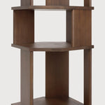 Stairs column - varnished teak - brown White Cliff Studio Wall Shelf