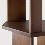 Stairs column - varnished teak - brown White Cliff Studio Wall Shelf