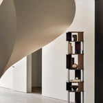 Stairs column - varnished teak - brown White Cliff Studio Wall Shelf