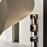 Stairs column - varnished teak - brown White Cliff Studio Wall Shelf