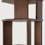 Stairs column - varnished teak - brown White Cliff Studio Wall Shelf