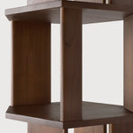 Stairs column - varnished teak - brown White Cliff Studio Wall Shelf
