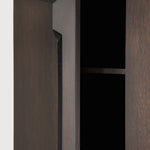 Stairs cupboard - varnished oak - brown - 2 doors White Cliff Studio Cab inet