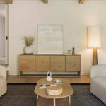 Stairs sideboard - varnished oak - 3 doors White Cliff Studio Sideboard