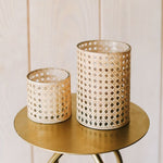 Oliver Cane Votive Candle Holder