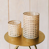 Oliver Cane Votive Candle Holder