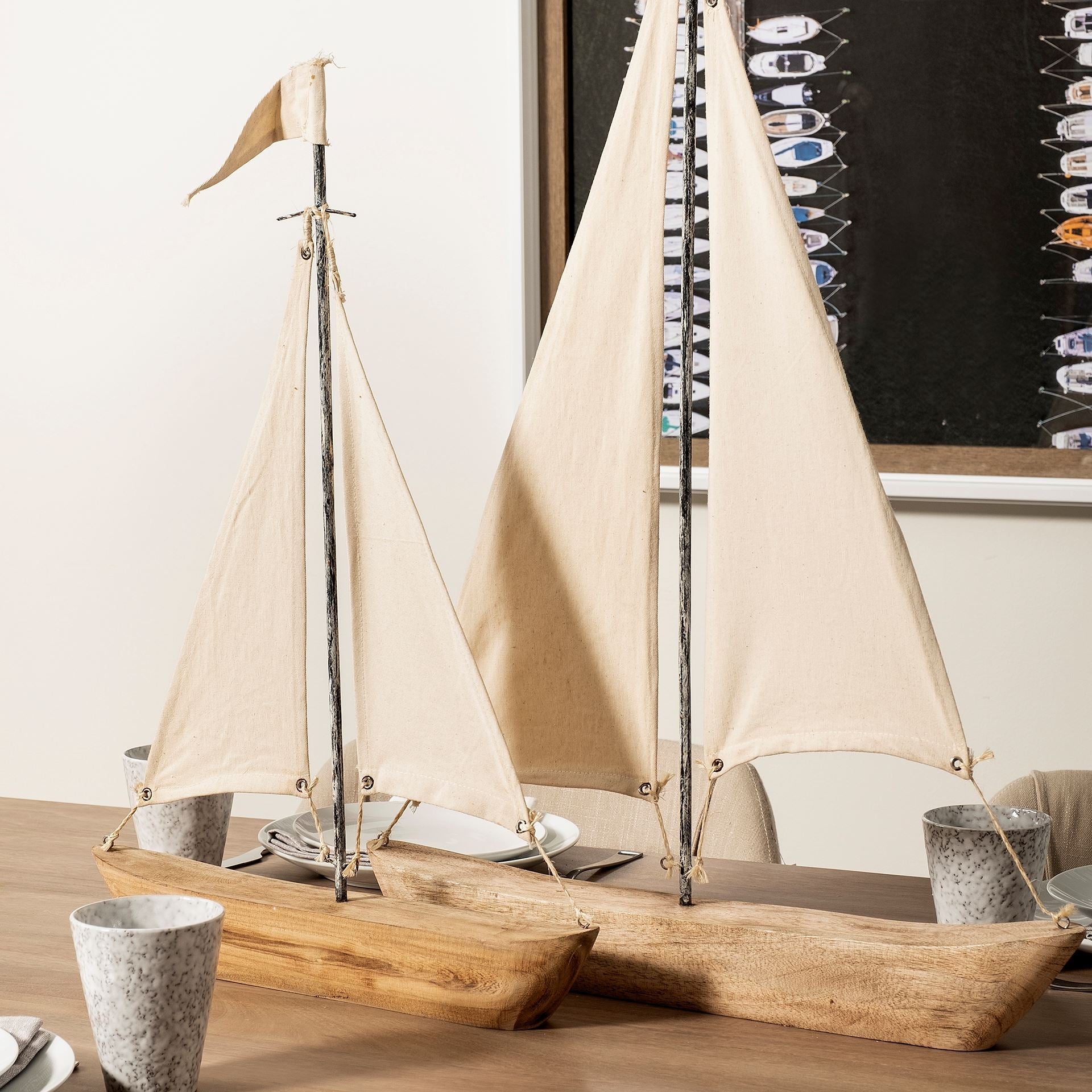 Starboard Decorative Wooden Sailboat, Small