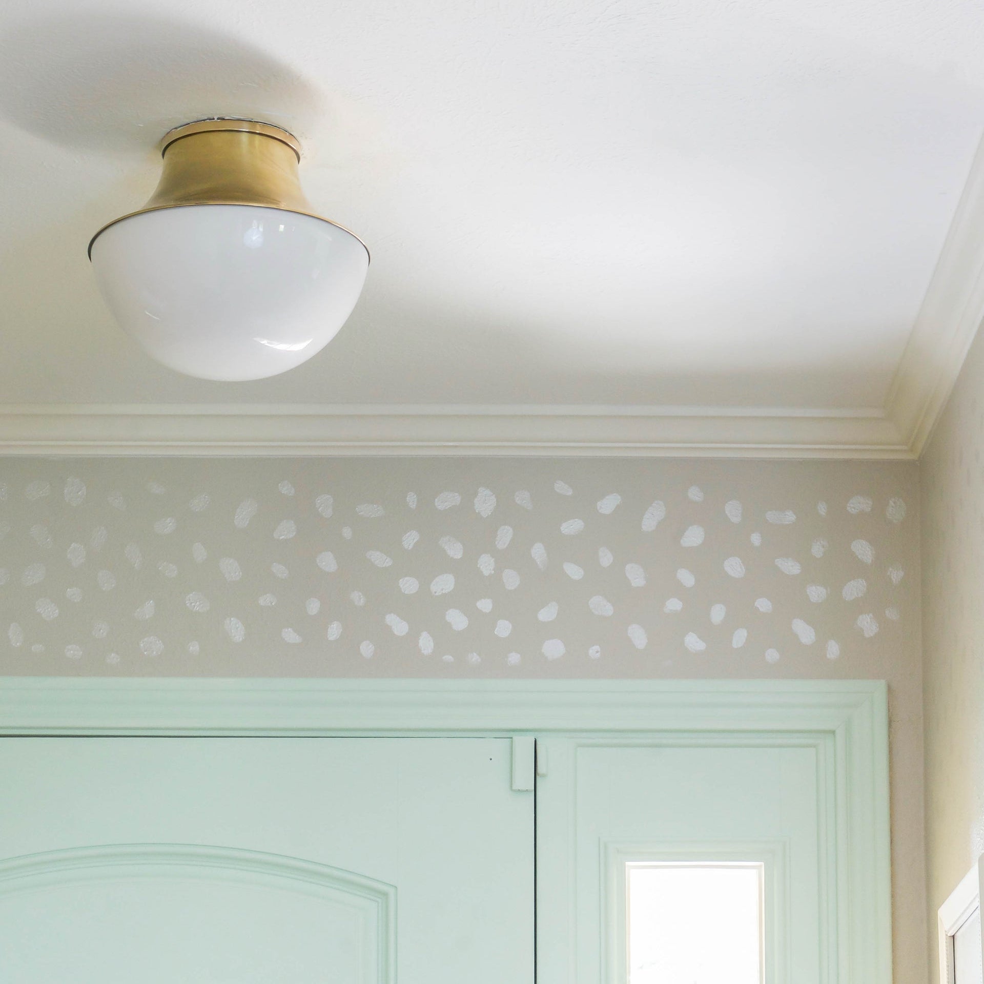 Lottie Flush Mount in Aged Brass, Small