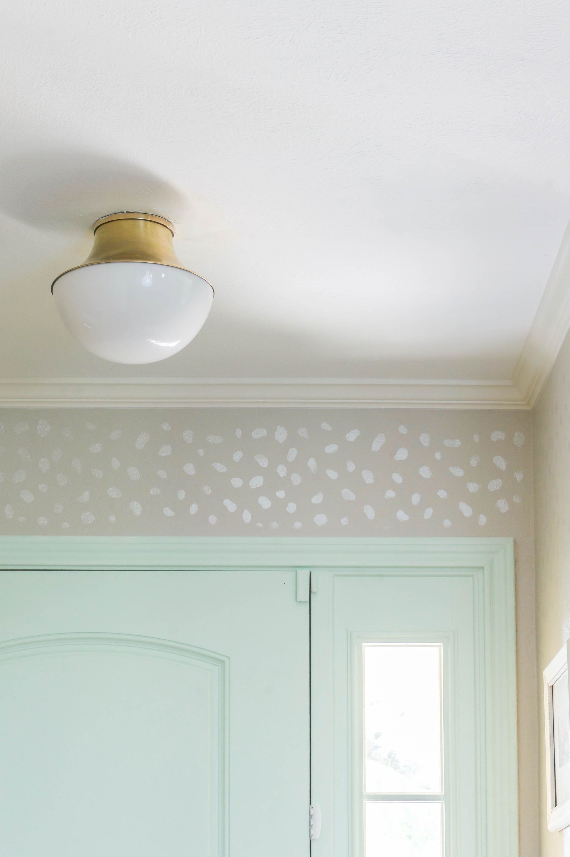 Lottie Flush Mount in Aged Brass, Small