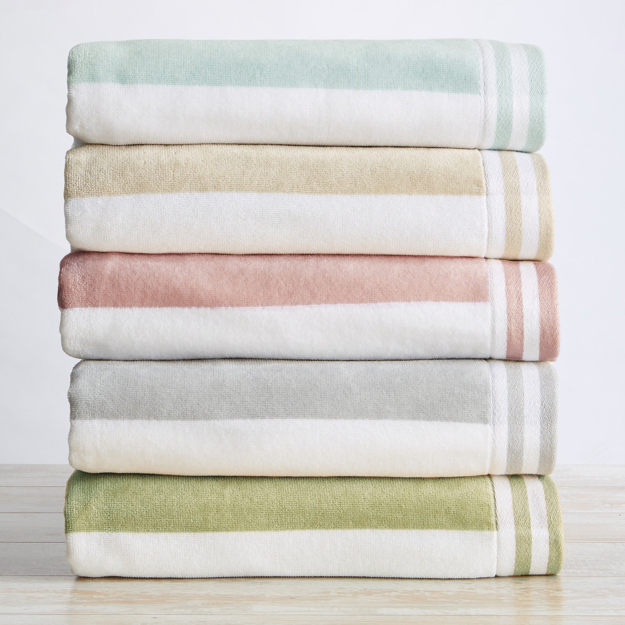 Striped Cabana Beach Towel - Edgartown Collection White Cliff Studio Towels