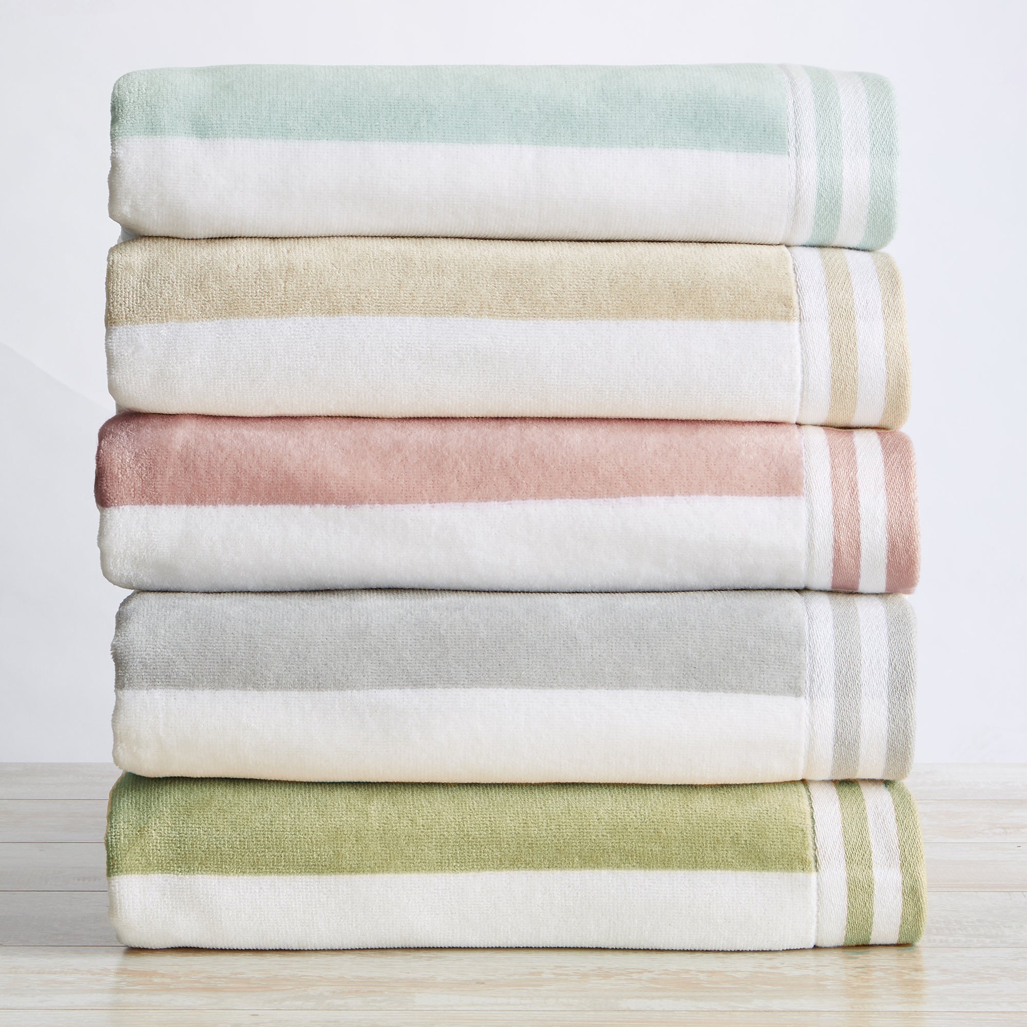 Striped Cabana Beach Towel - Edgartown Collection White Cliff Studio Towels