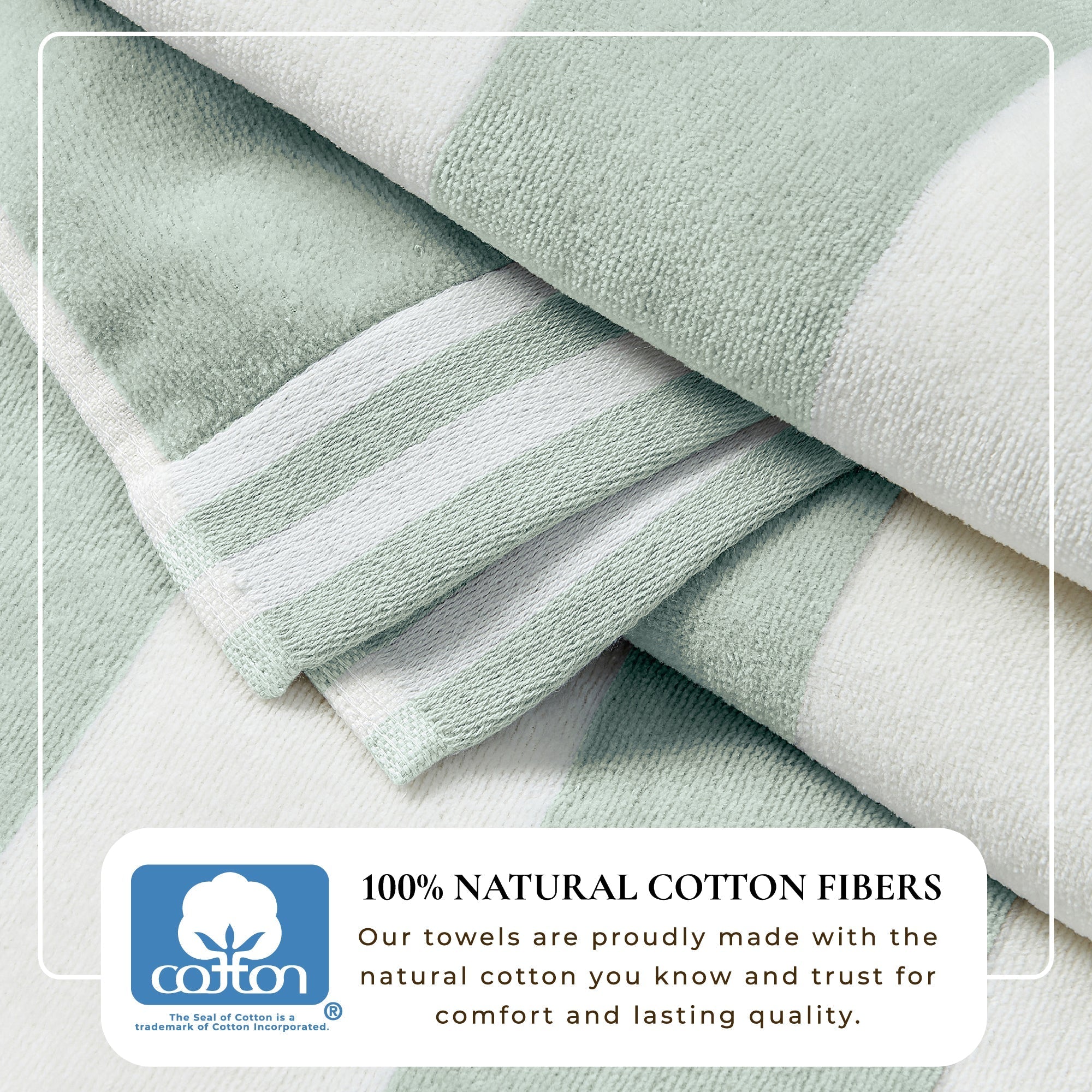 Striped Cabana Beach Towel - Edgartown Collection White Cliff Studio Towels