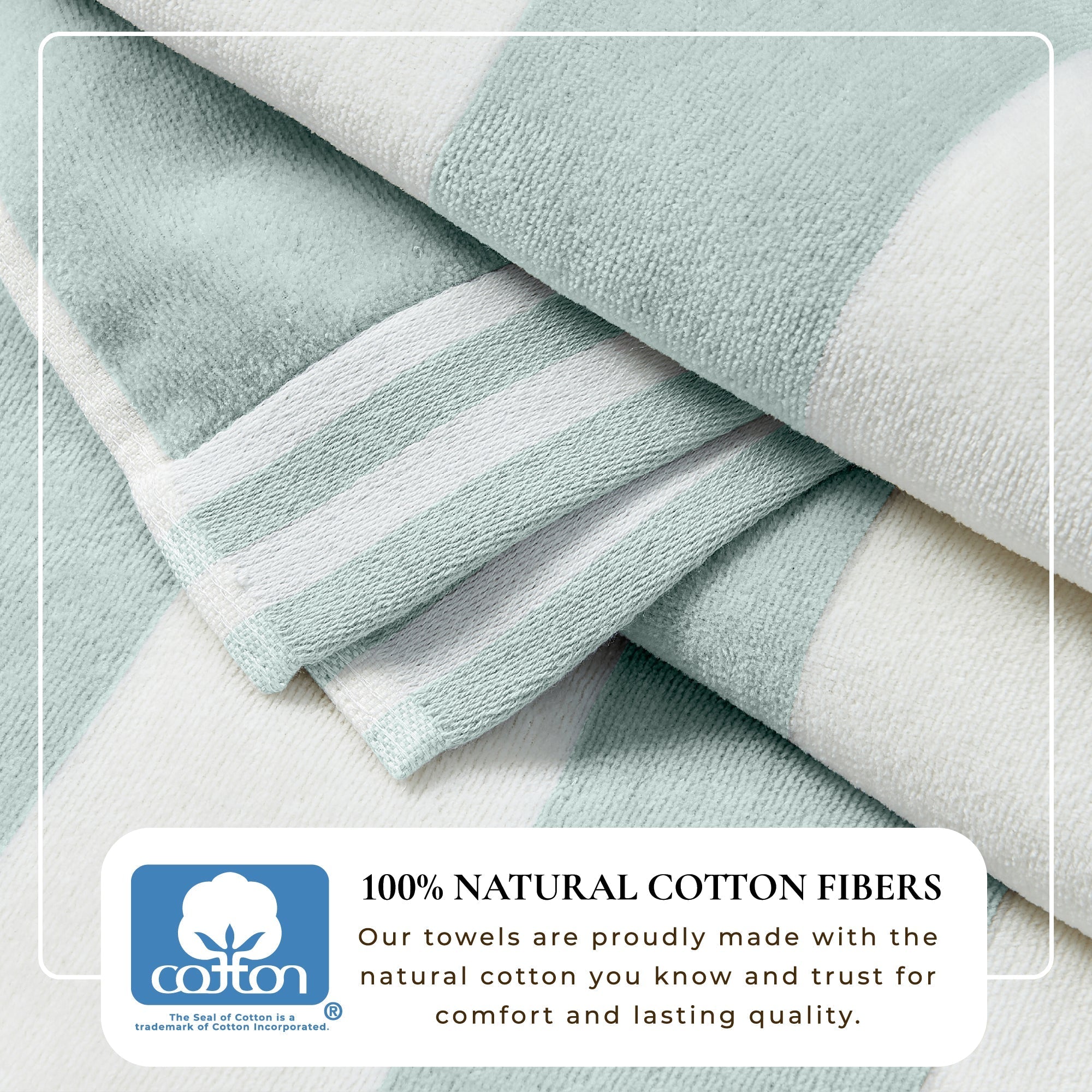 Striped Cabana Beach Towel - Edgartown Collection White Cliff Studio Towels
