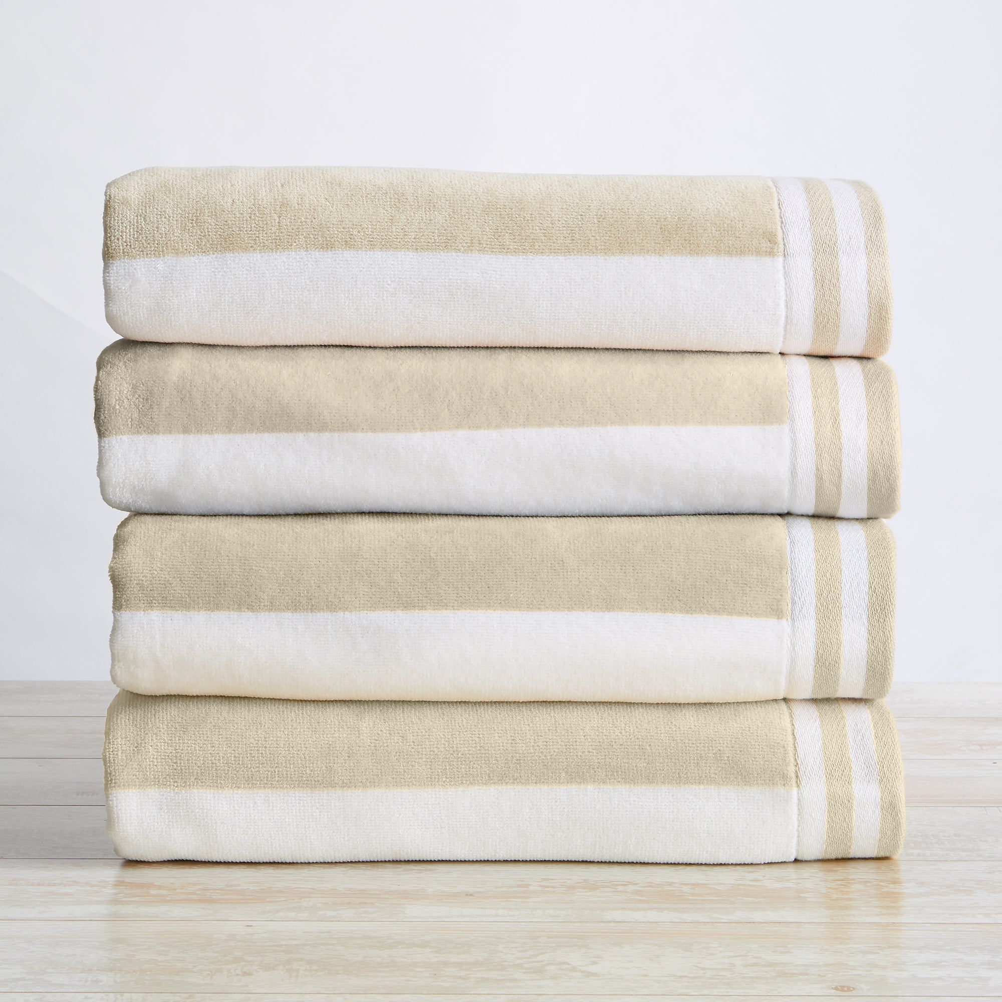 Striped Cabana Beach Towel - Edgartown Collection White Cliff Studio Towels