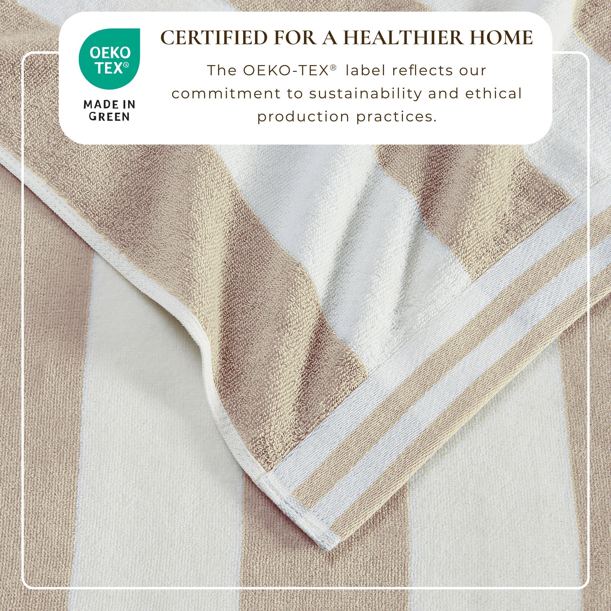 Striped Cabana Beach Towel - Edgartown Collection White Cliff Studio Towels