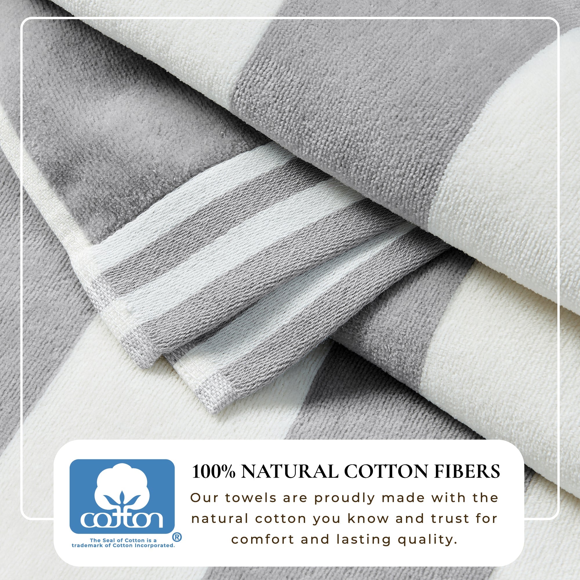 Striped Cabana Beach Towel - Edgartown Collection White Cliff Studio Towels