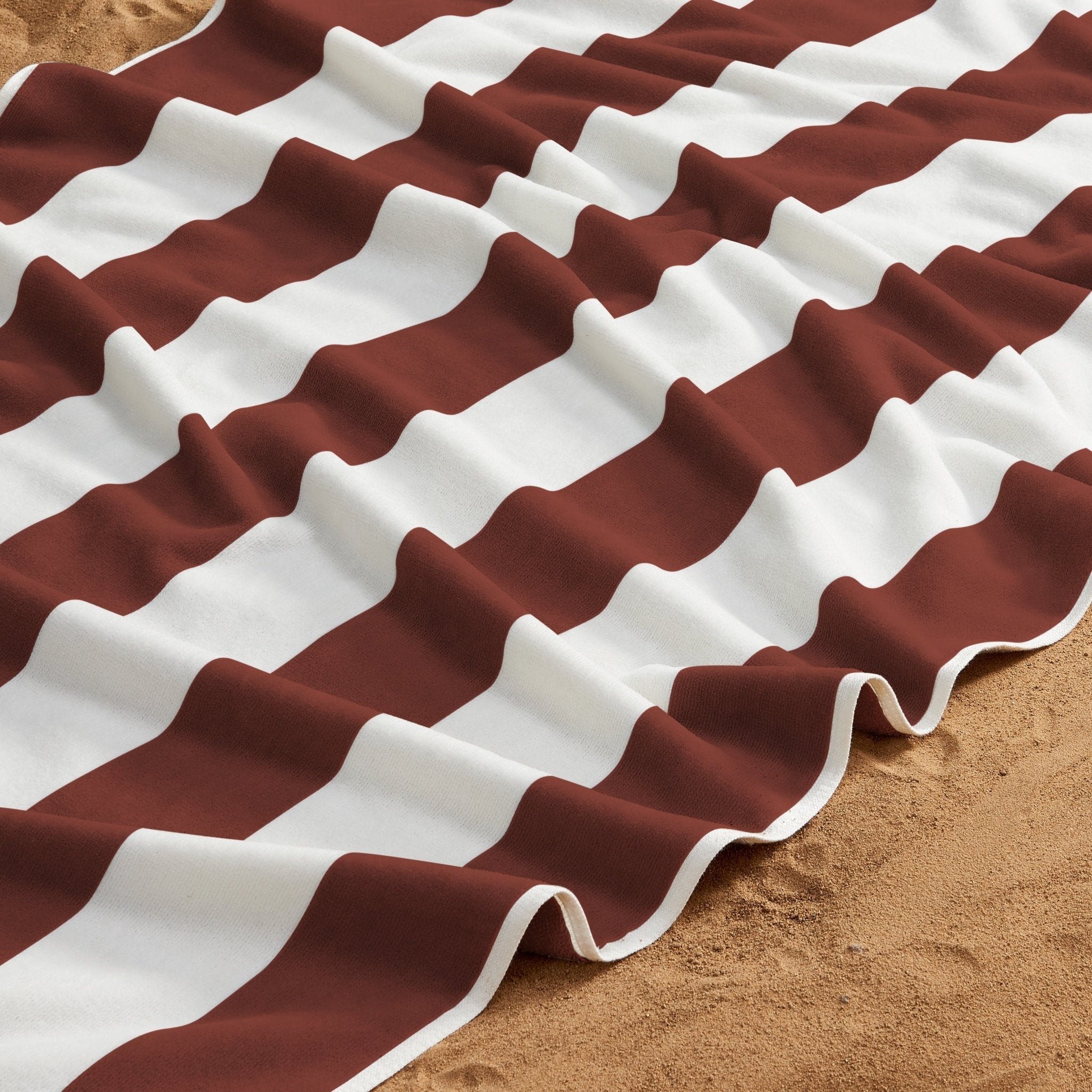 Striped Cabana Beach Towel - Edgartown Collection White Cliff Studio Towels