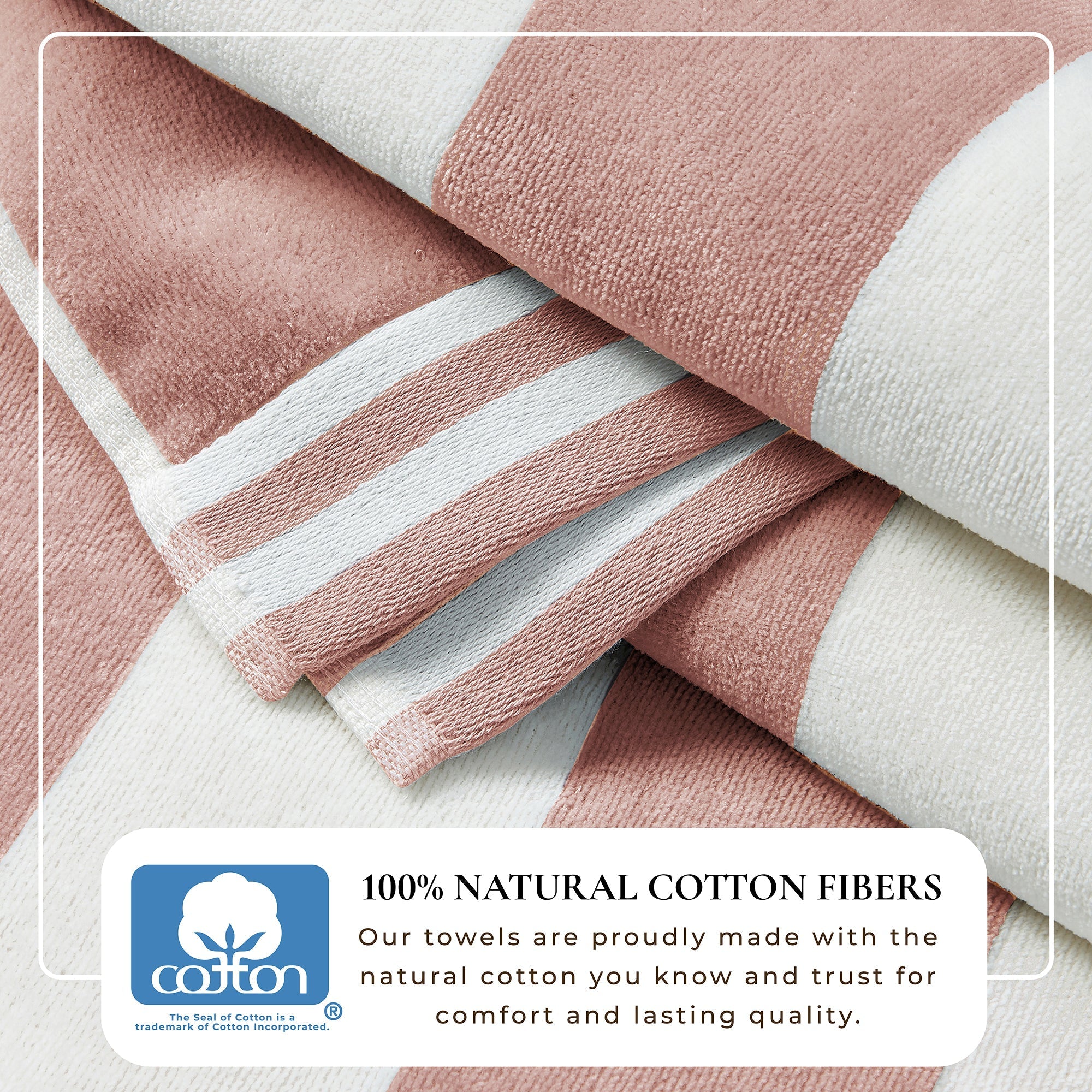 Striped Cabana Beach Towel - Edgartown Collection White Cliff Studio Towels