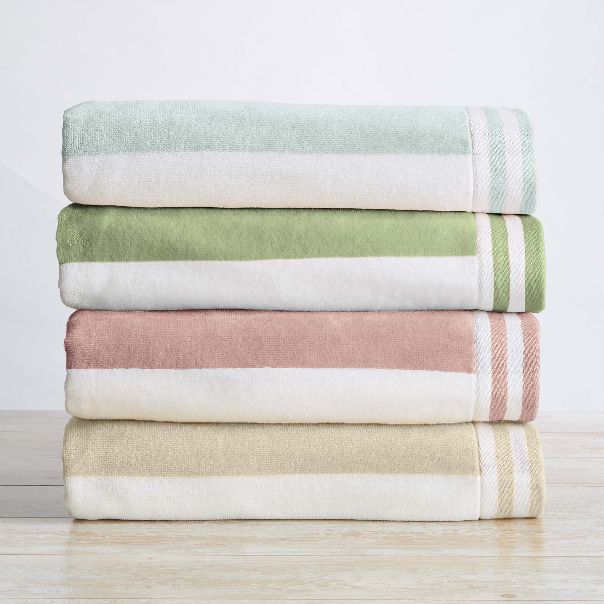 Striped Cabana Beach Towel - Edgartown Collection White Cliff Studio Towels