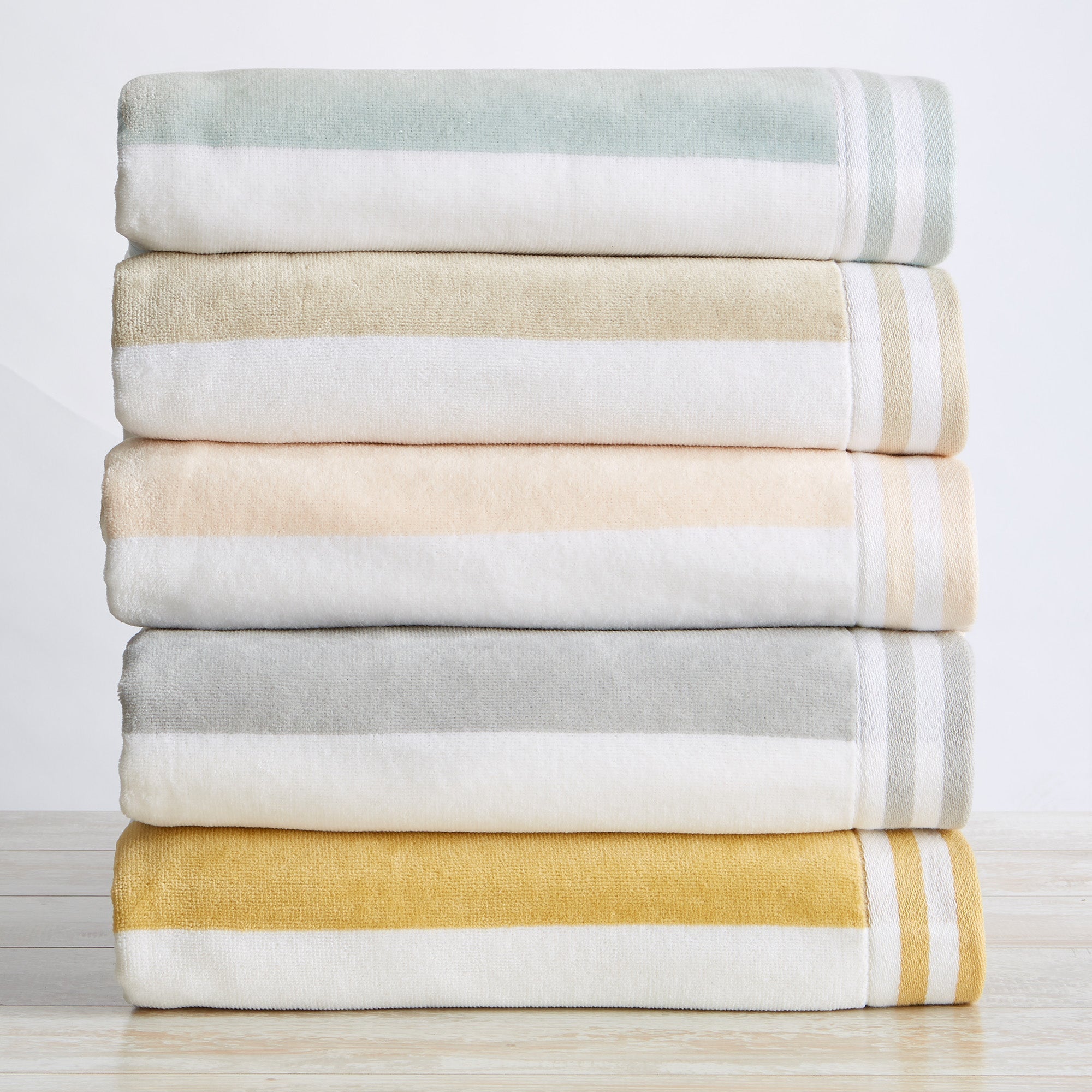 Striped Cabana Beach Towel - Edgartown Collection White Cliff Studio Towels