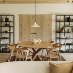 Studio rack - varnished teak - black White Cliff Studio Wall Shelf