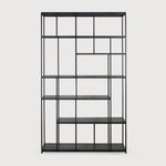 Studio rack - varnished teak - black White Cliff Studio Wall Shelf