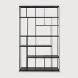 Studio rack - varnished teak - black White Cliff Studio Wall Shelf