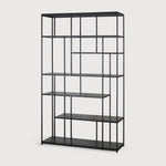 Studio rack - varnished teak - black White Cliff Studio Wall Shelf