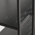 Studio rack - varnished teak - black White Cliff Studio Wall Shelf