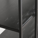 Studio rack - varnished teak - black White Cliff Studio Wall Shelf