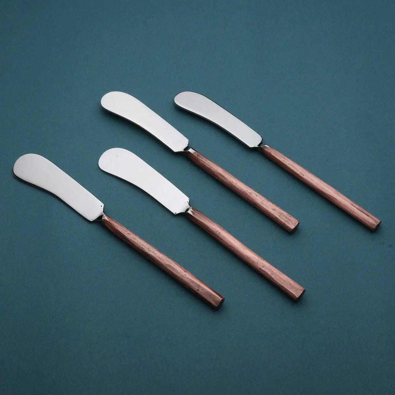 Sundance Butter Knife/Cheese Spreader 4 Pc. Set White Cliff Studio Flatware