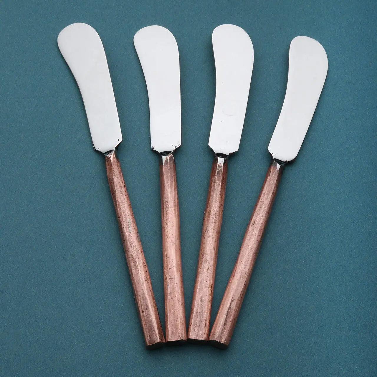 Sundance Butter Knife/Cheese Spreader 4 Pc. Set White Cliff Studio Flatware