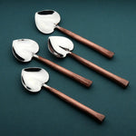 Sundance Heart Coffee/Dessert Table Spoon 4 Pc. Set White Cliff Studio Flatware