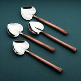 Sundance Heart Coffee/Dessert Table Spoon 4 Pc. Set White Cliff Studio Flatware