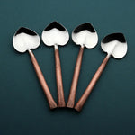 Sundance Heart Coffee/Dessert Table Spoon 4 Pc. Set White Cliff Studio Flatware