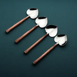 Sundance Heart Coffee/Dessert Table Spoon 4 Pc. Set White Cliff Studio Flatware