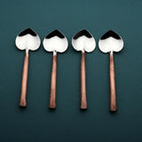 Sundance Heart Coffee/Dessert Table Spoon 4 Pc. Set White Cliff Studio Flatware