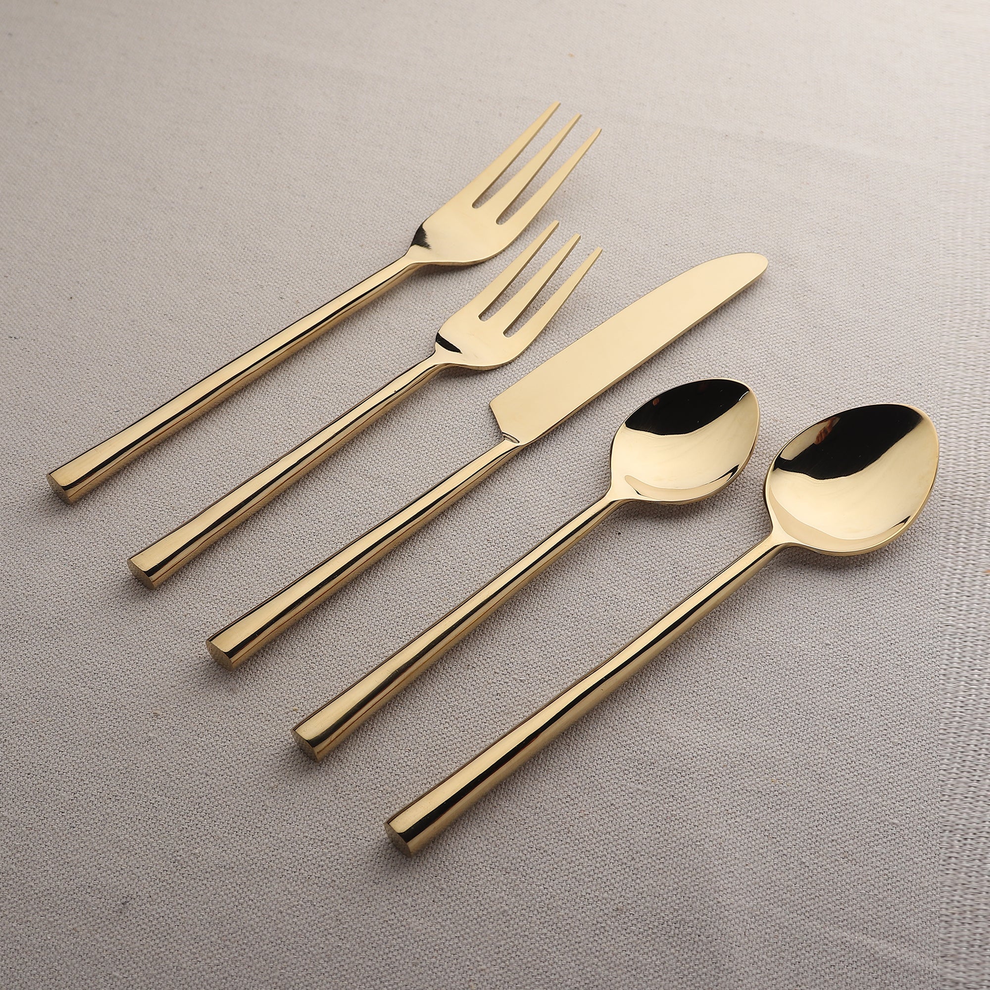 Sundance PVD 5 Pc. Flatware Set White Cliff Studio Flatware