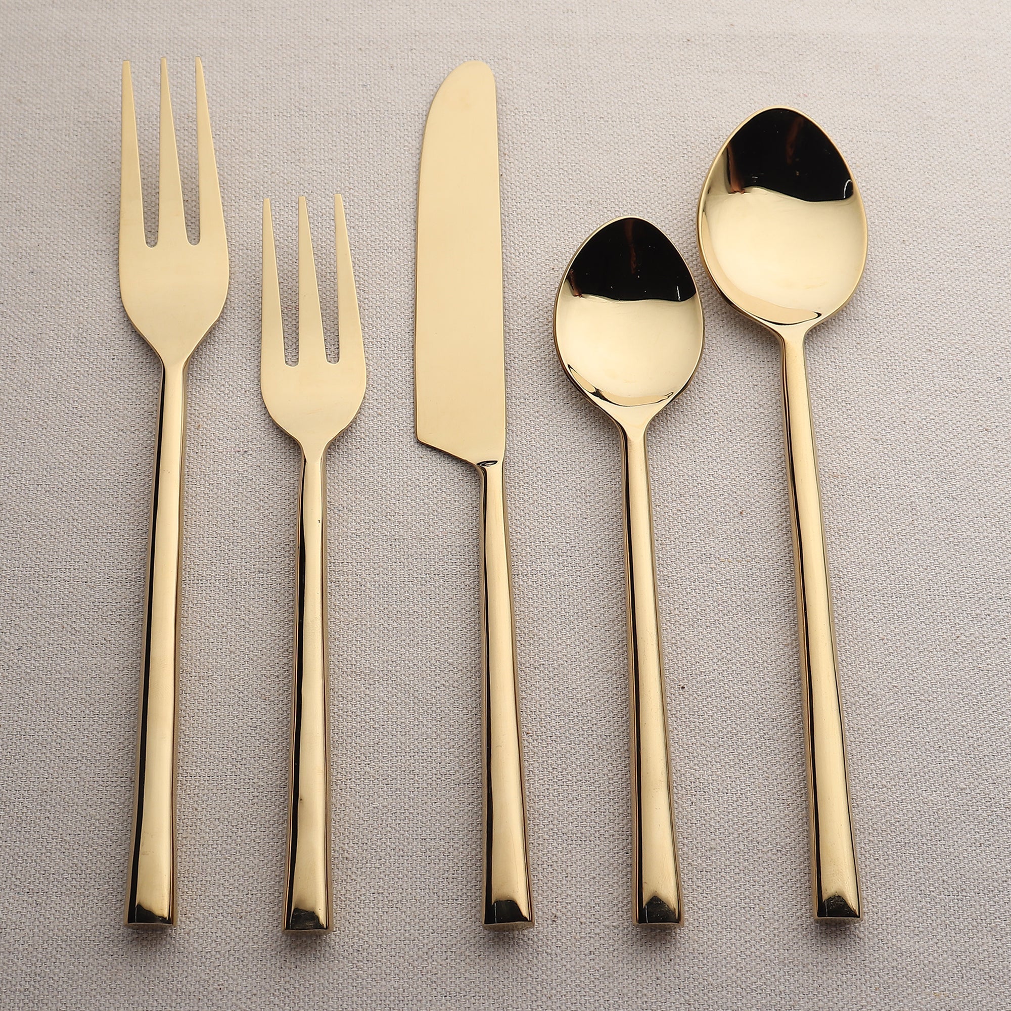 Sundance PVD 5 Pc. Flatware Set White Cliff Studio Flatware