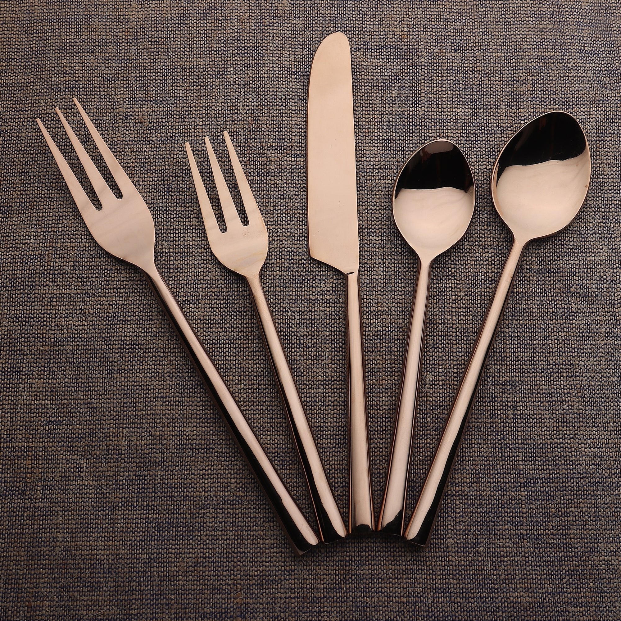 Sundance PVD 5 Pc. Flatware Set White Cliff Studio Flatware