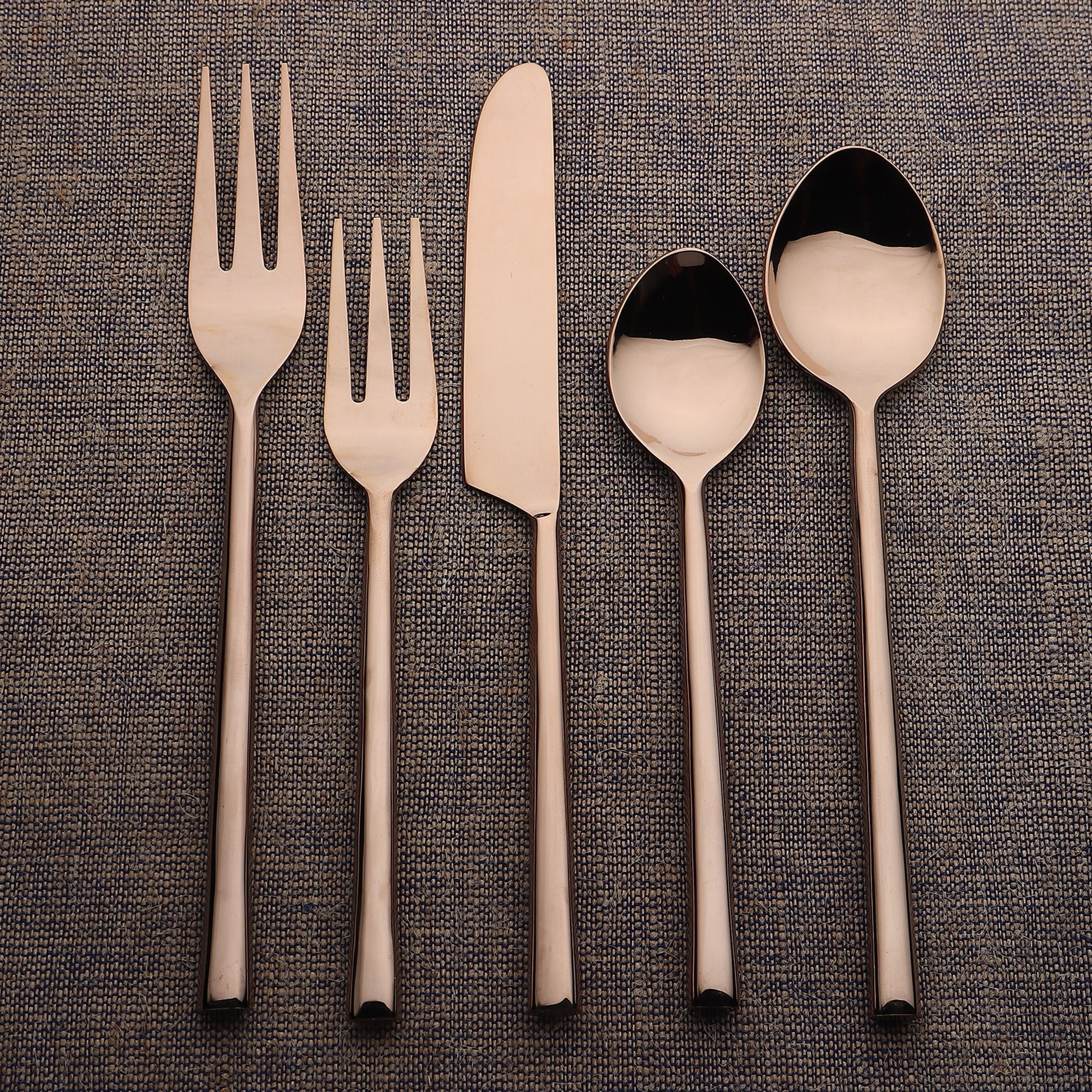 Sundance PVD 5 Pc. Flatware Set White Cliff Studio Flatware