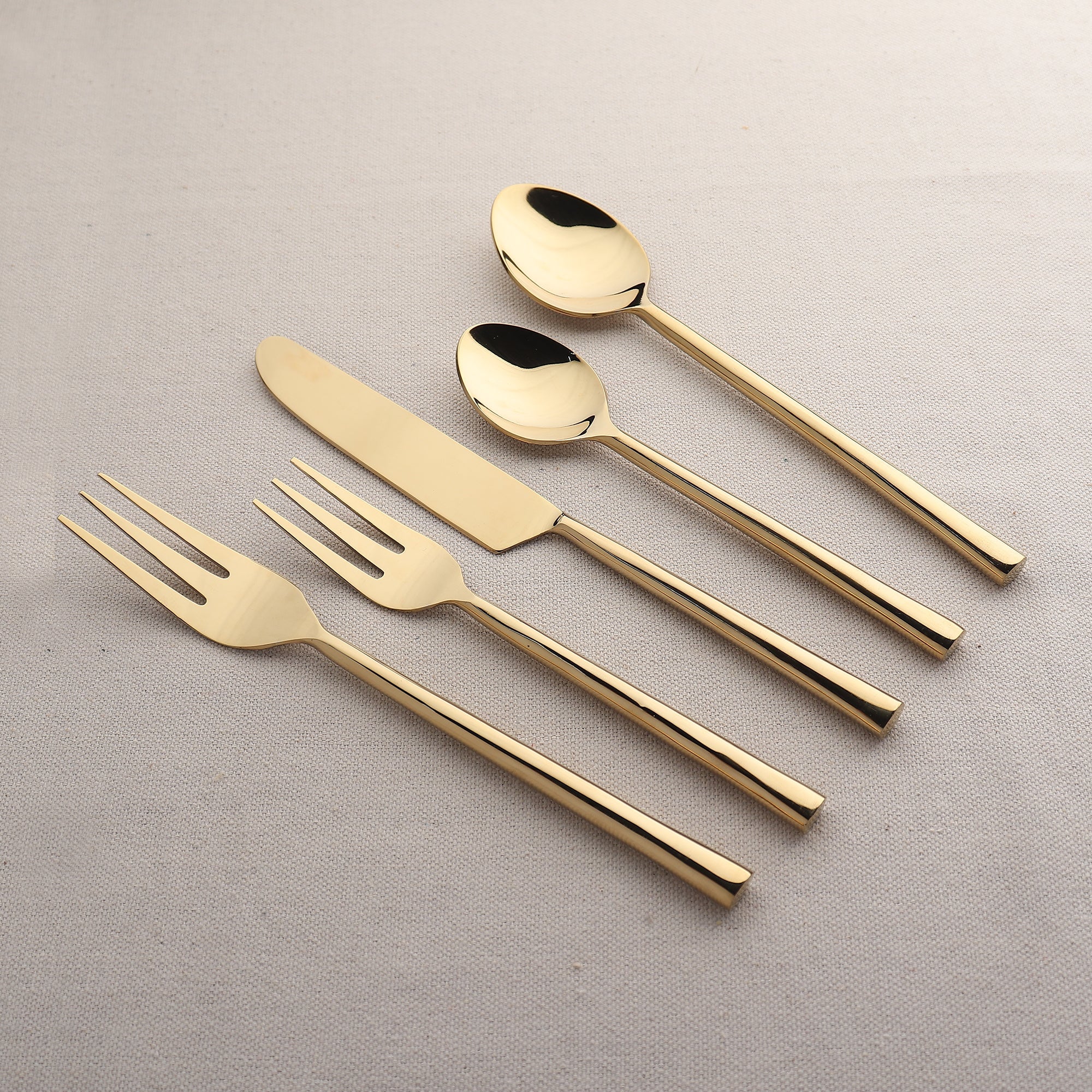 Sundance PVD 5 Pc. Flatware Set White Cliff Studio Flatware