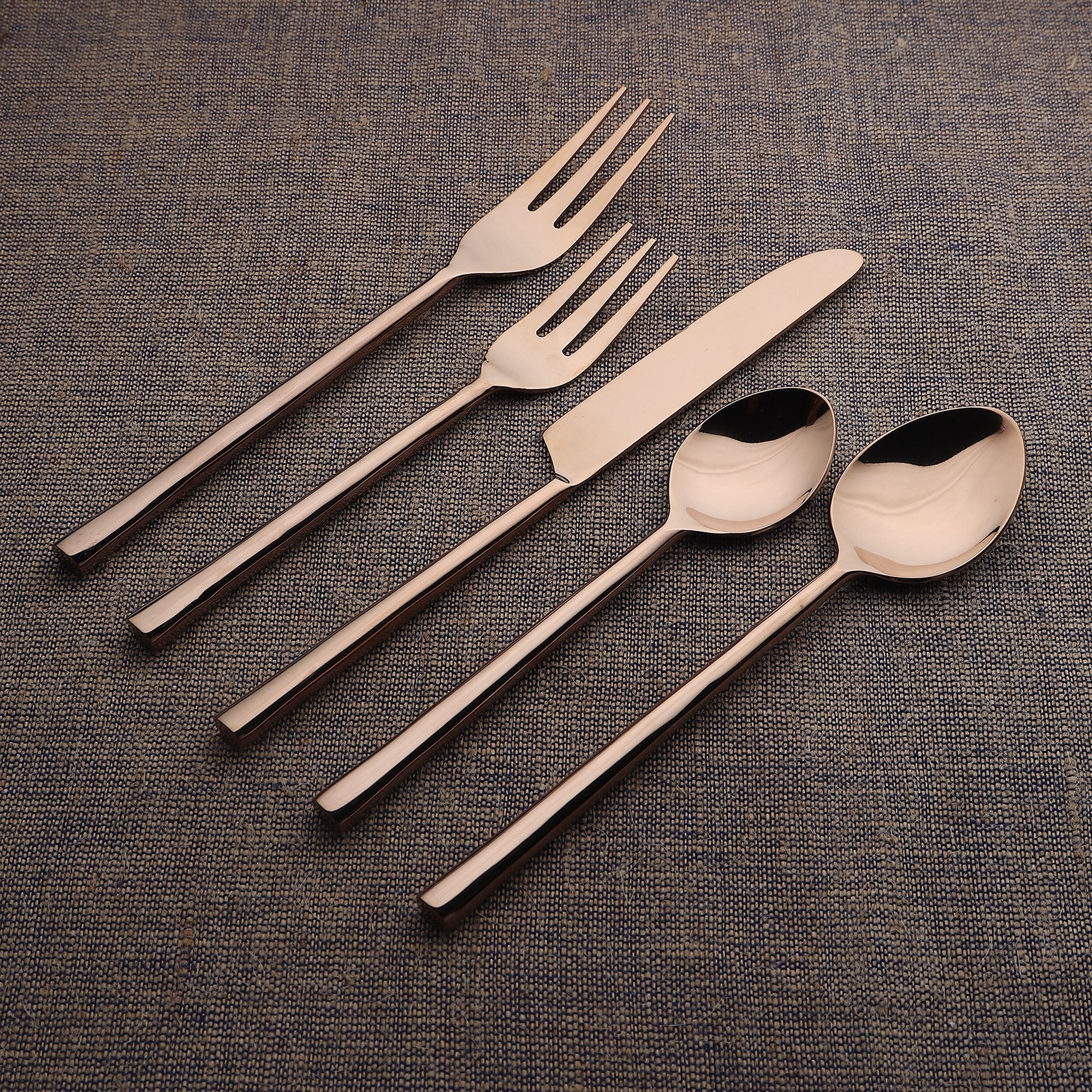Sundance PVD 5 Pc. Flatware Set White Cliff Studio Flatware