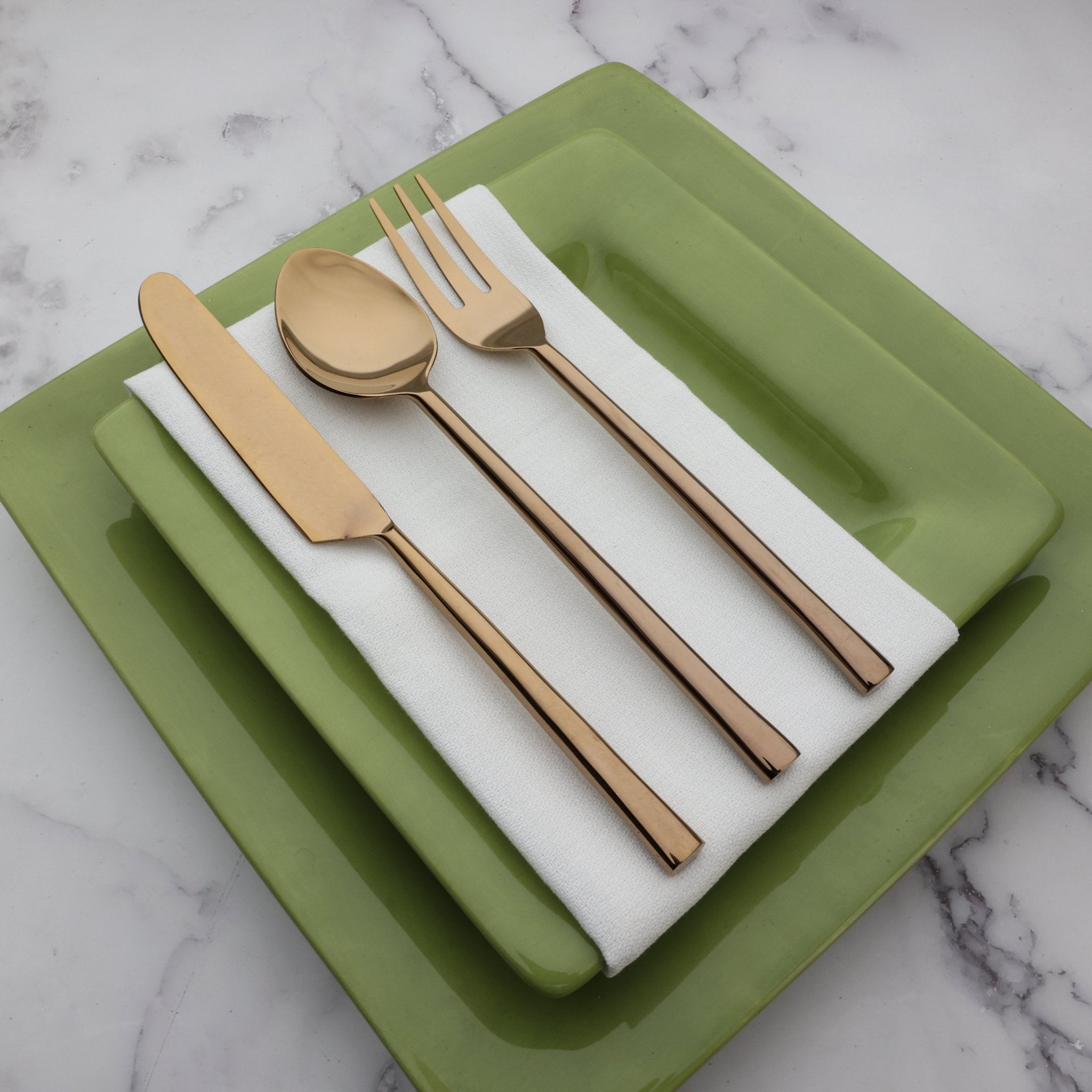 Sundance PVD 5 Pc. Flatware Set White Cliff Studio Flatware