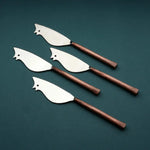 Sundance Ratoncito Cheese Spreader/Knife 4 Pc. Set White Cliff Studio Flatware